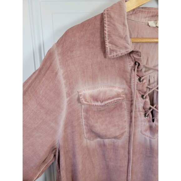 Easel Womens Long Sleeve Lace Top Size L - Picture 2 of 8